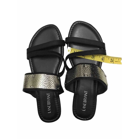 Lane Bryant Women’s Sandals Slide Black/Silver  Color Size 9W - Picture 5 of 6